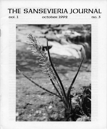 The Sansevieria Journal - Volume 1 Issue 3 (1992)